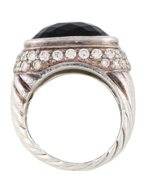 David Yurman Onyx & Diamond Waverly Cocktail Ring