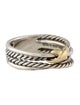 David Yurman Two-Tone X Crossover Ring