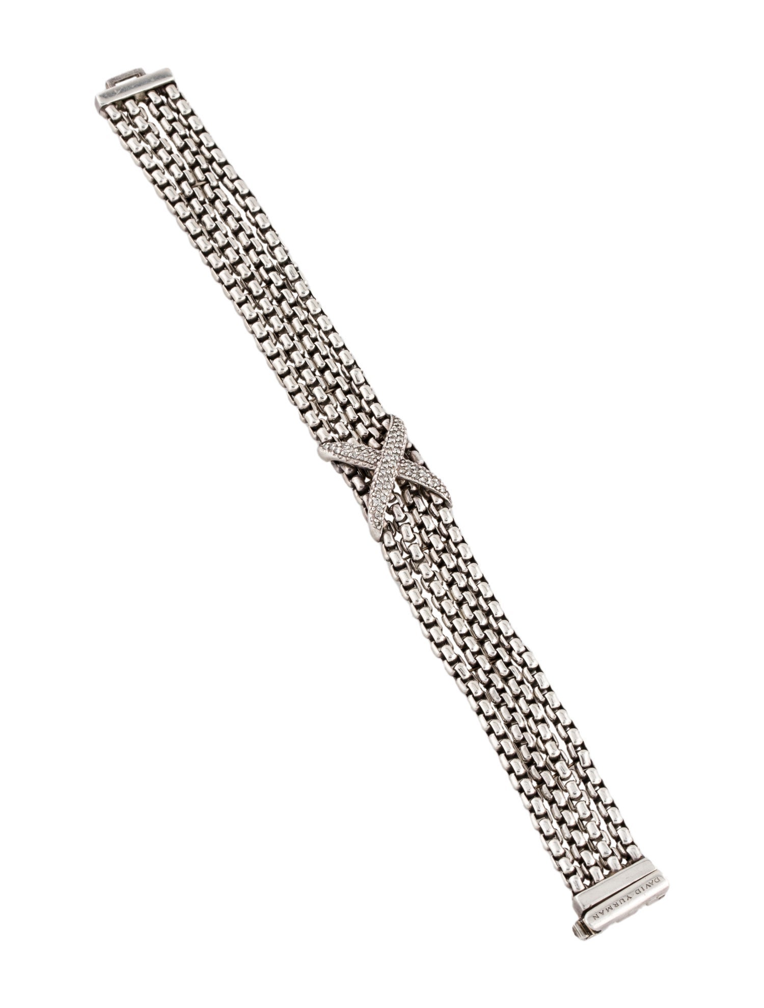 David Yurman Diamond X Multistrand Bracelet