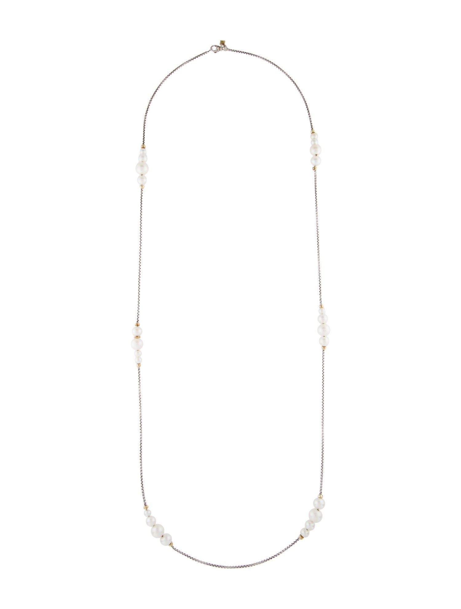 David Yurman Pearl Station Necklace