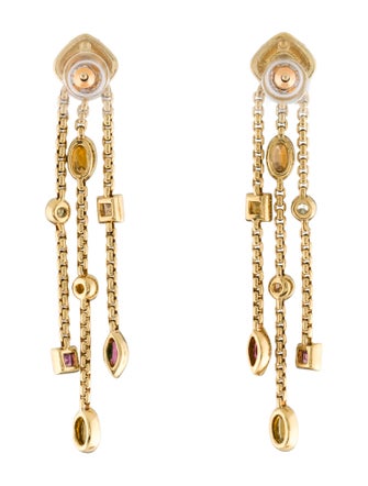 David Yurman 18K Tourmaline Confetti Tassel Earrings