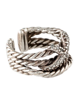 David Yurman Diamond X Crossover Open Band