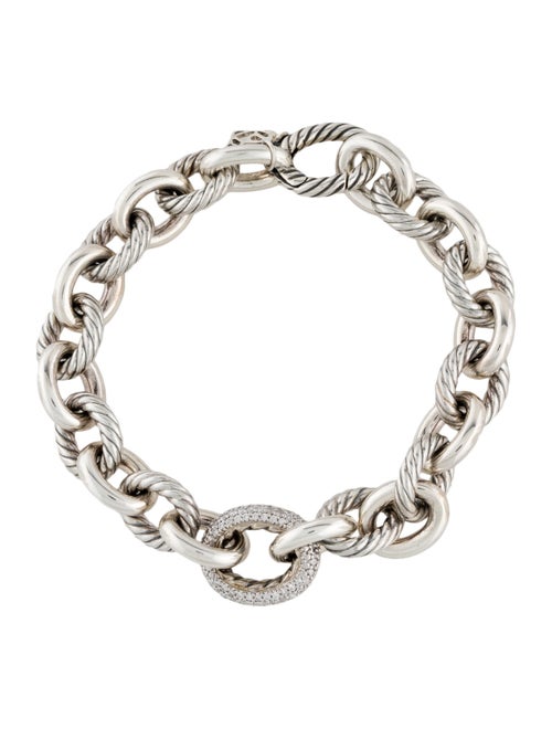 David Yurman Diamond Oval Link Bracelet