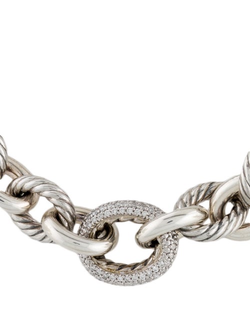 David Yurman Diamond Oval Link Bracelet