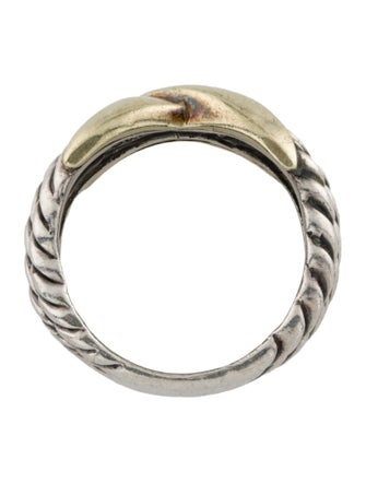 David Yurman Two-Tone X Triple Row Band Ring