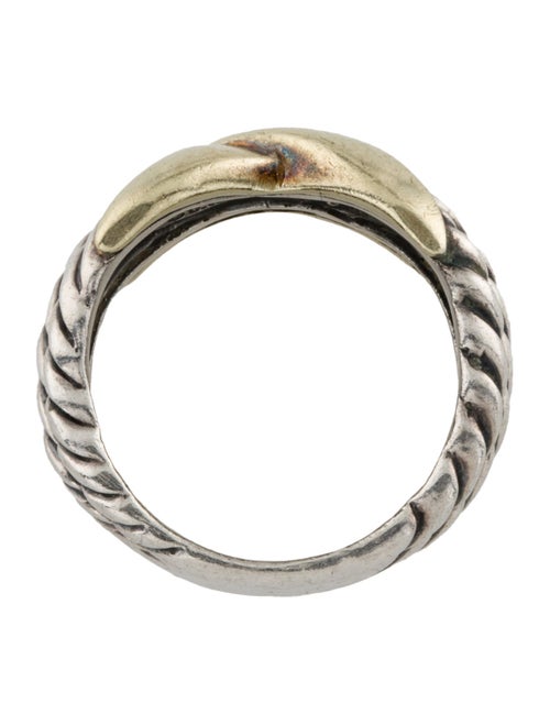 David Yurman Two-Tone X Triple Row Band Ring
