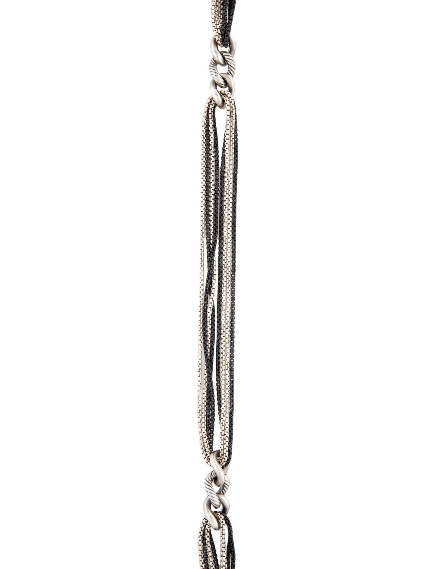 David Yurman Multi-Strand Cable Curb Link Necklace