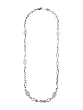 David Yurman Prasiolite Oval Link Necklace