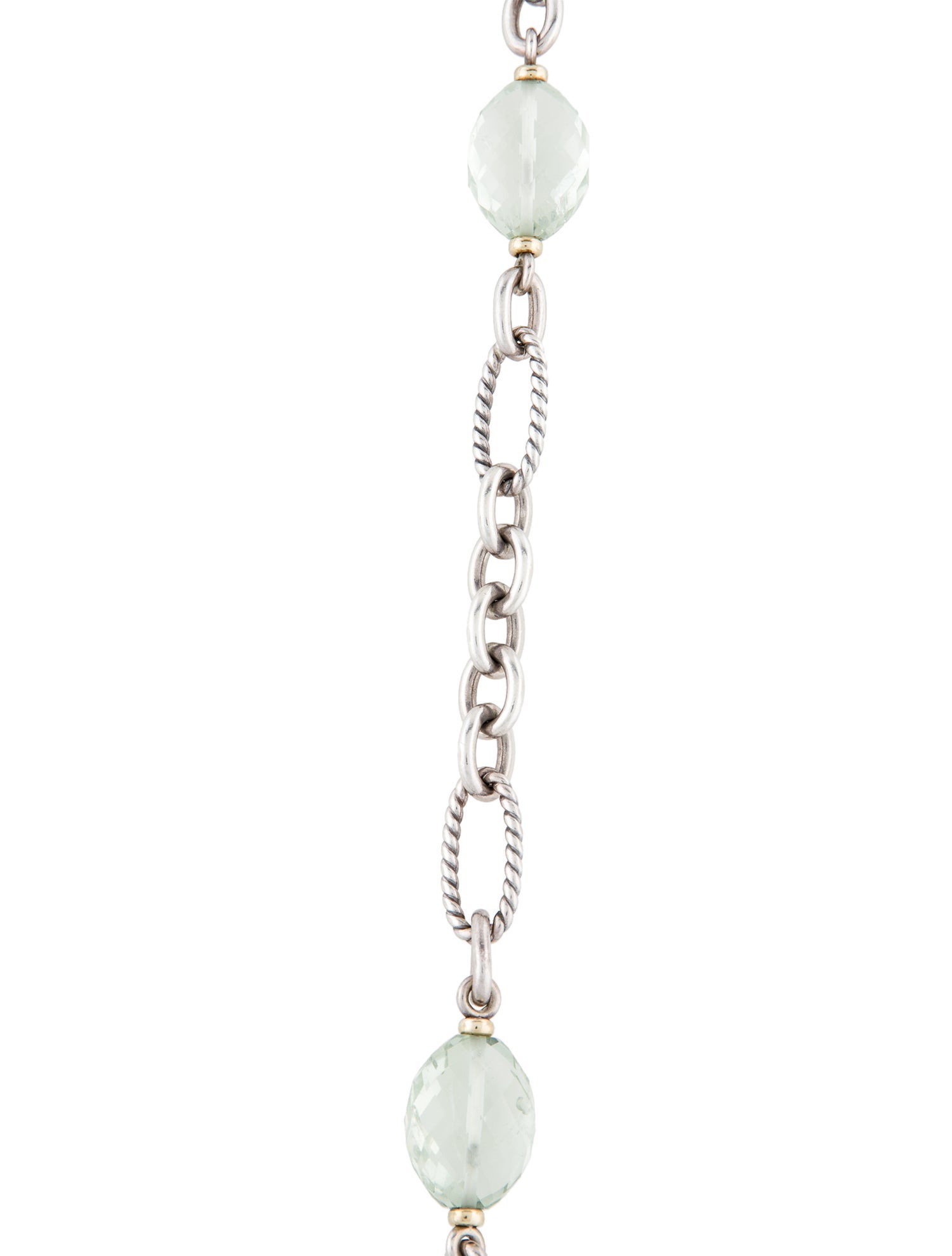 David Yurman Prasiolite Oval Link Necklace