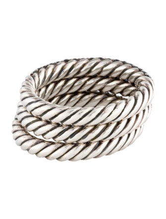 David Yurman Diamond & Sapphire Stack Ring Set