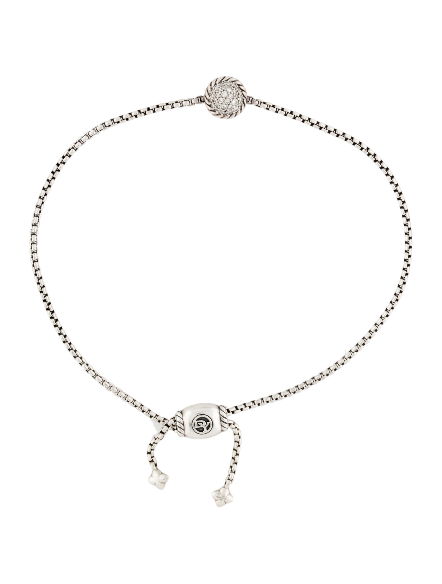 David Yurman Diamond Petite Chatelaine Station Bracelet