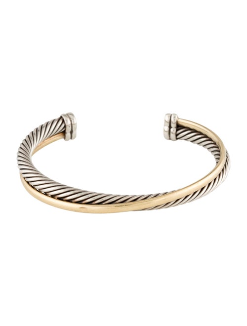 David Yurman Two-Tone Crossover Two Row Cuff Bracelet