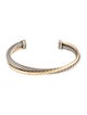 David Yurman Two-Tone Crossover Two Row Cuff Bracelet