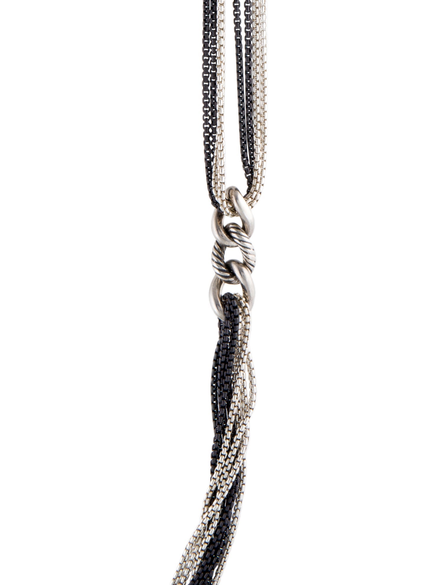 David Yurman Multi-Strand Cable Curb Link Necklace