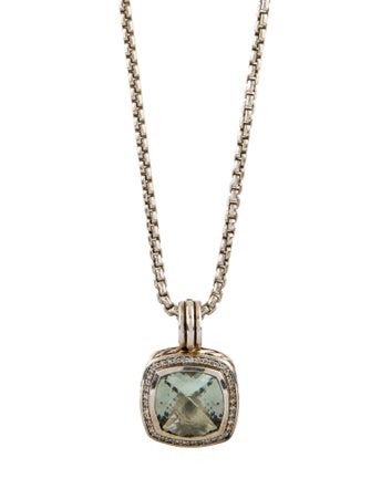 David Yurman Prasiolite & Diamond Albion Pendant Necklace
