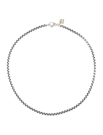 David Yurman Two Tone Box Chain Necklace