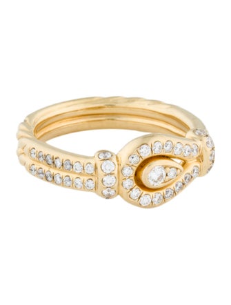 David Yurman 18K Diamond Thoroughbred Loop Ring