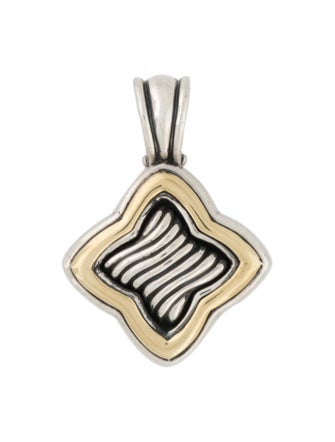 David Yurman Two-Tone Quatrefoil Enhancer Pendant