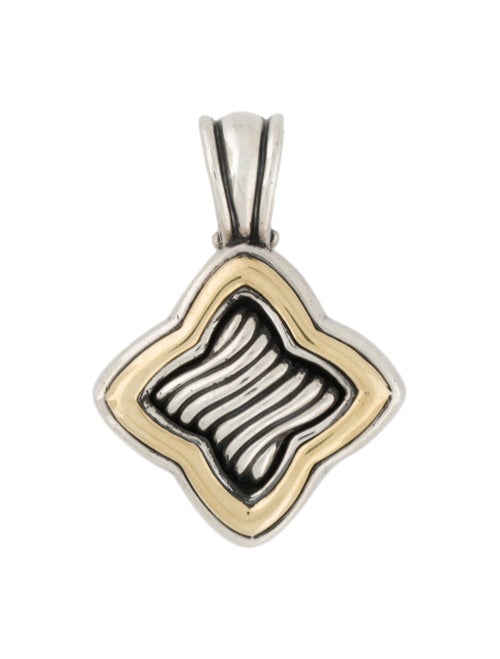David Yurman Two-Tone Quatrefoil Enhancer Pendant