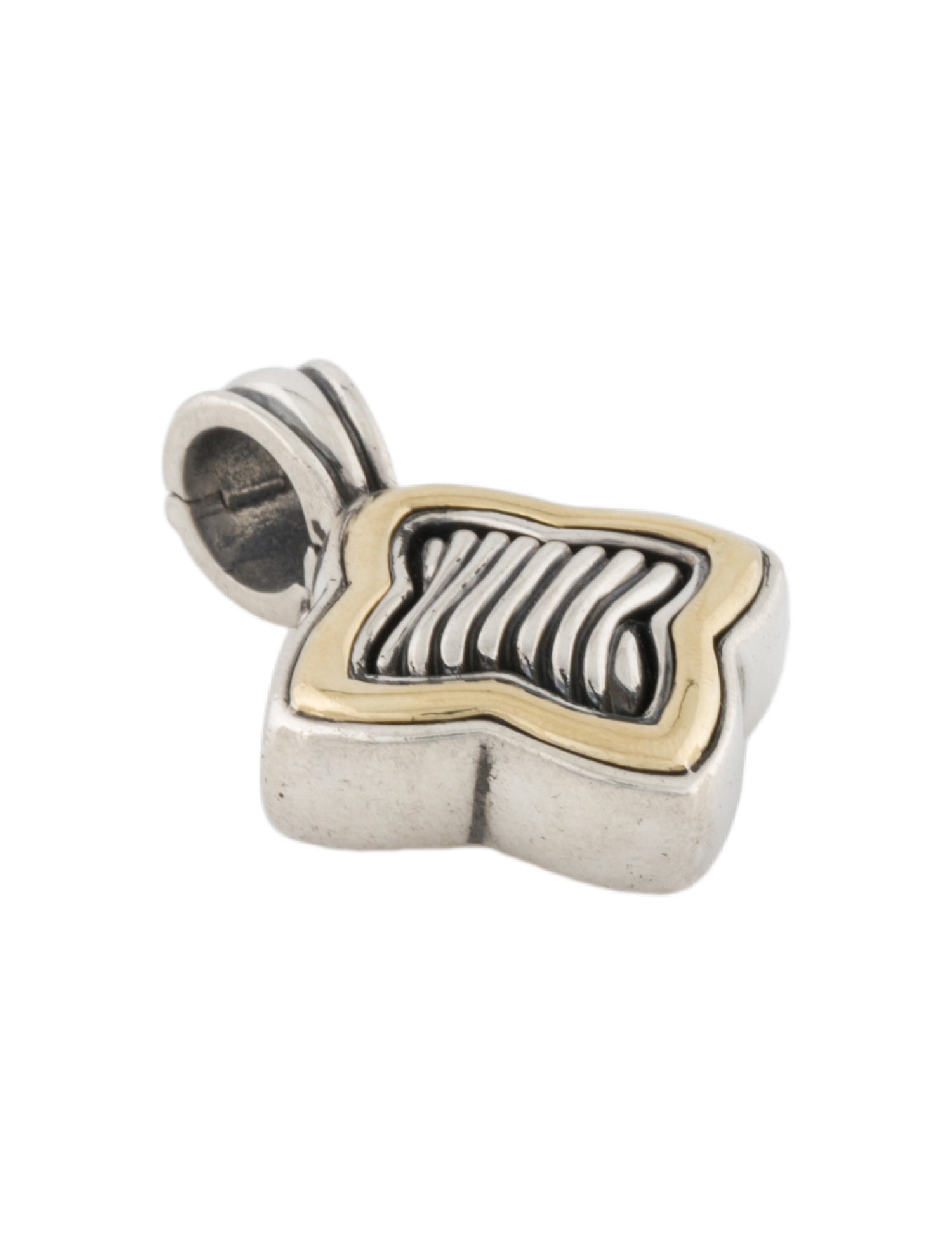David Yurman Two-Tone Quatrefoil Enhancer Pendant