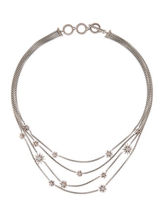 David Yurman Diamond Starburst Mulitstrand Necklace