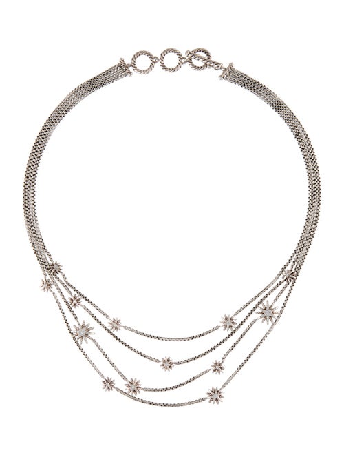 David Yurman Diamond Starburst Mulitstrand Necklace