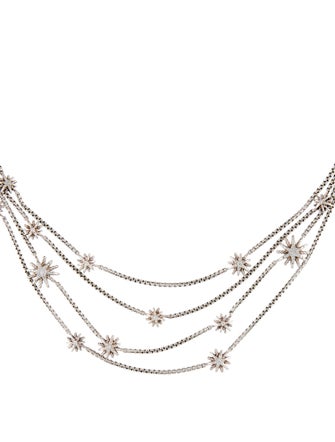 David Yurman Diamond Starburst Mulitstrand Necklace