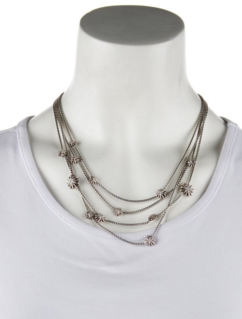 David Yurman Diamond Starburst Mulitstrand Necklace