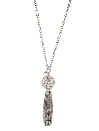David Yurman 1.07ctw Diamond Tapestry Tassel Pendant Necklace
