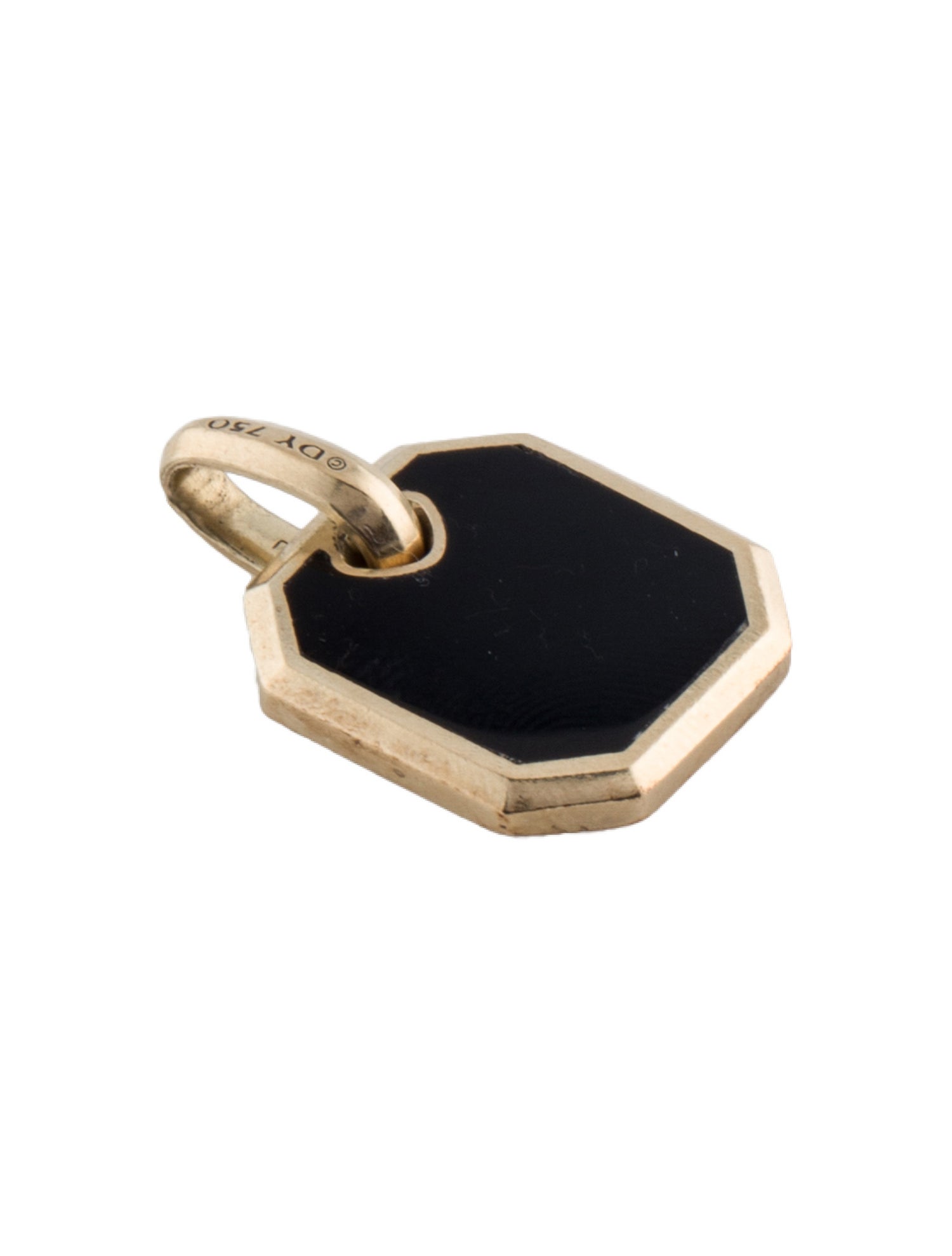David Yurman 18K Onyx Octagonal Amulet