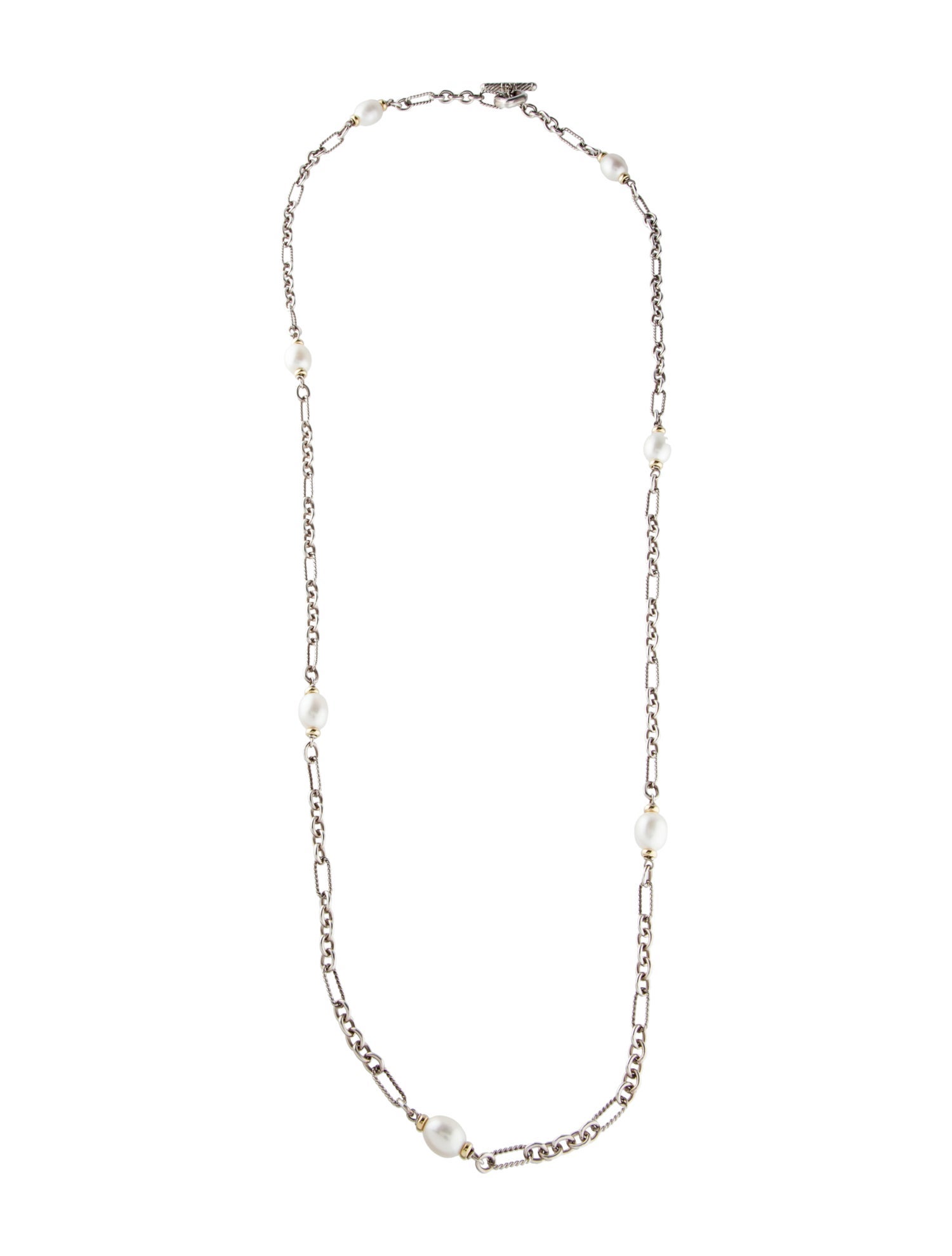 David Yurman Pearl Figaro Station Necklace