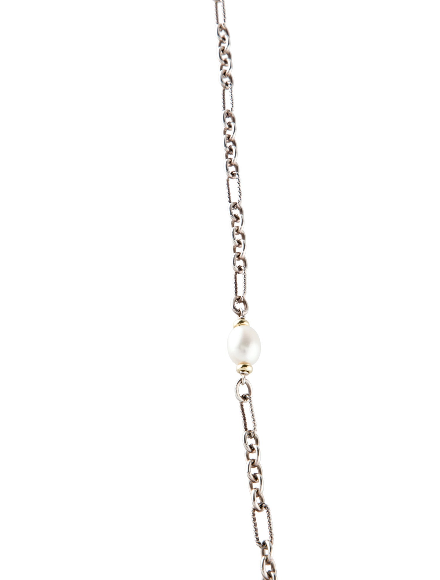 David Yurman Pearl Figaro Station Necklace