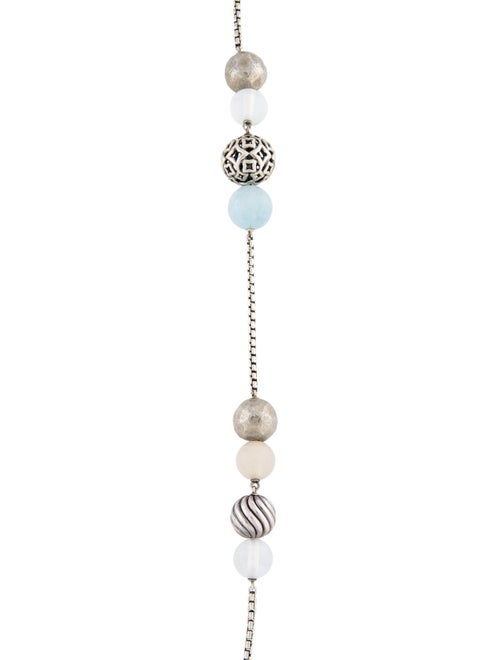 David Yurman Aquamarine & Chalcedony DY Elements Station Necklace