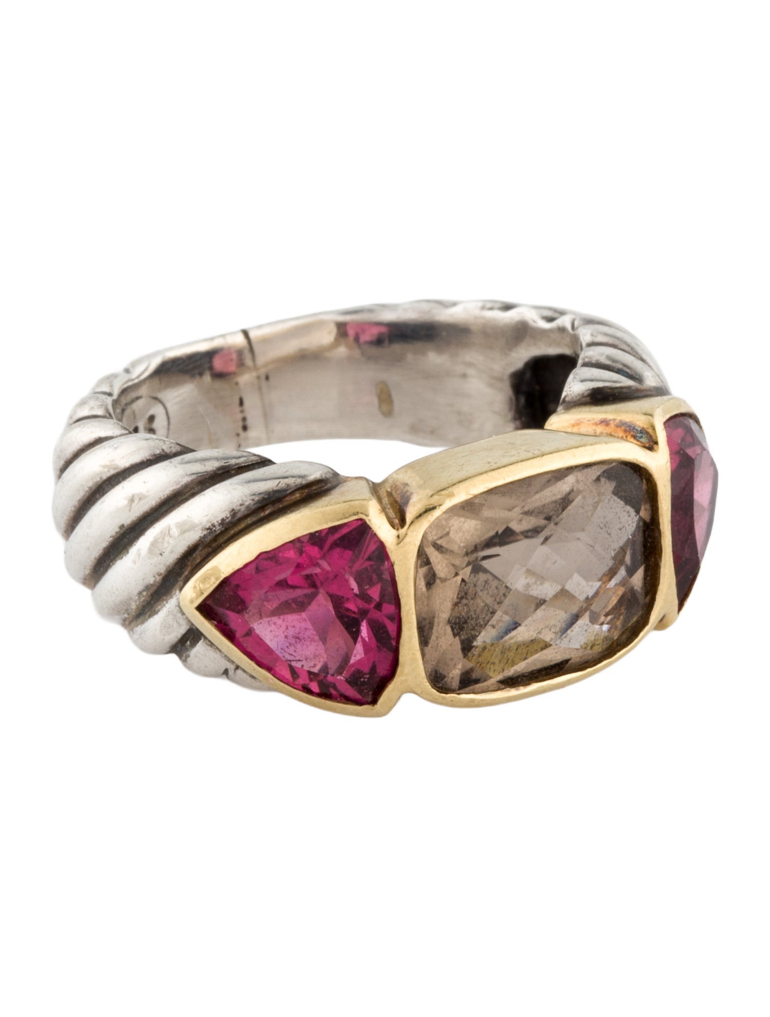 David Yurman Smoky Quartz & Tourmaline Cocktail Ring
