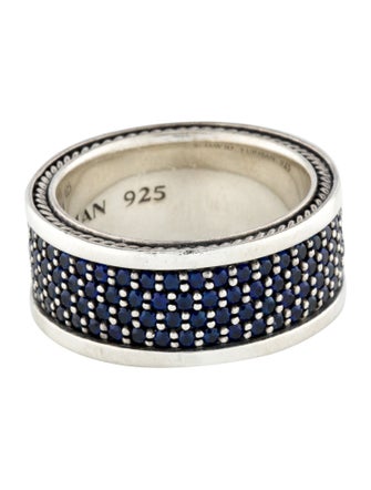 David Yurman Sapphire Four-Row Streamline Band