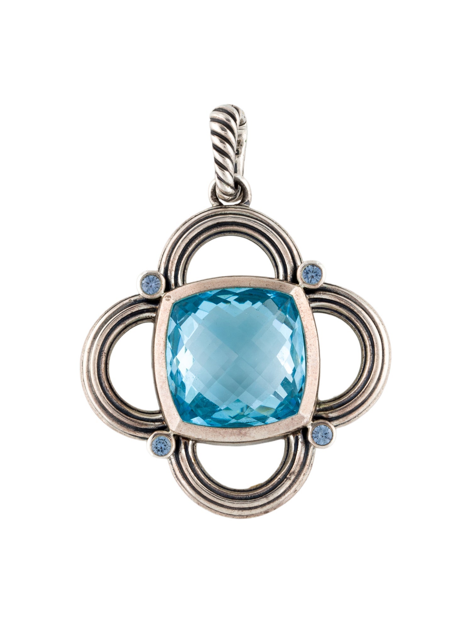 David Yurman Topaz & Sapphire Pendant