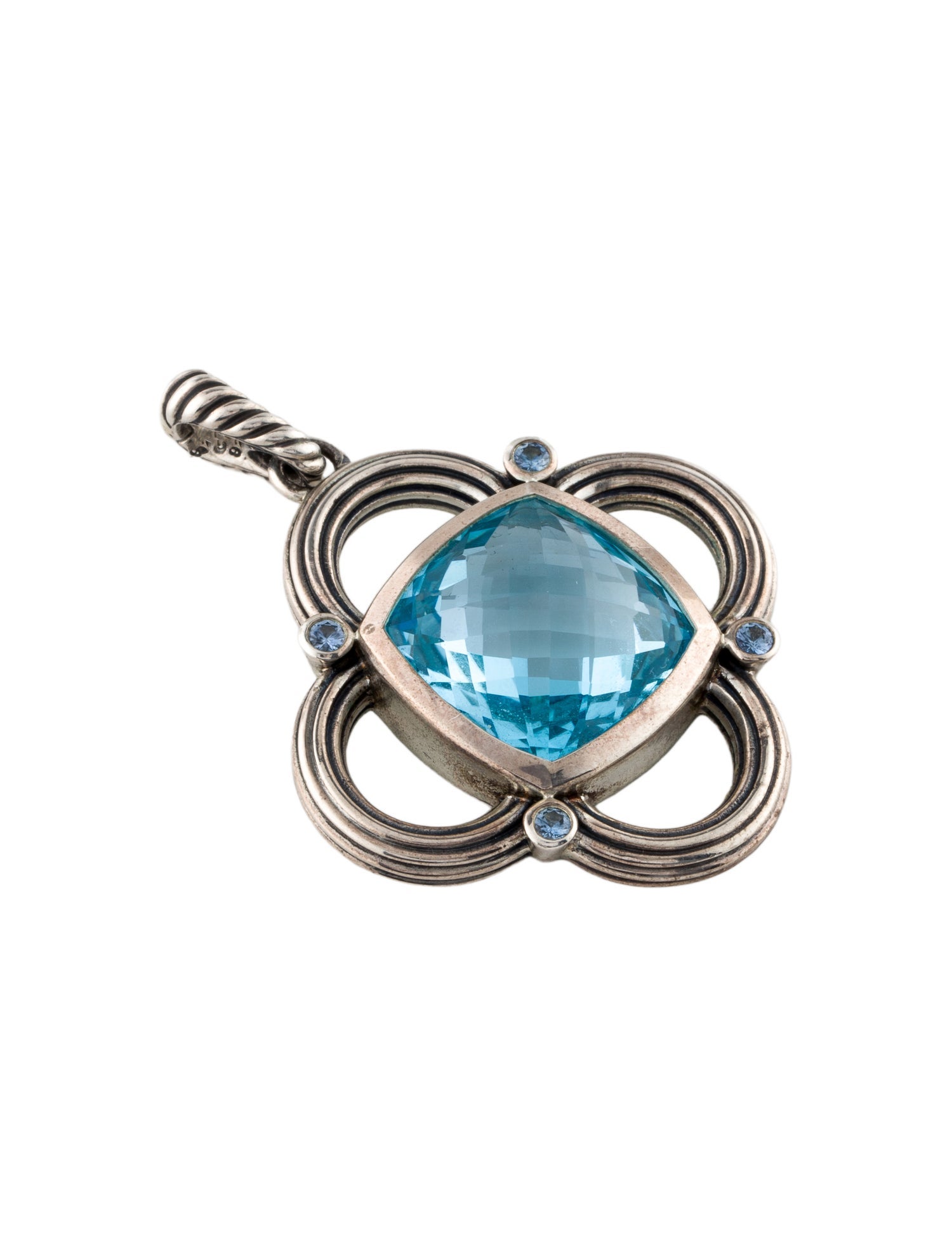 David Yurman Topaz & Sapphire Pendant