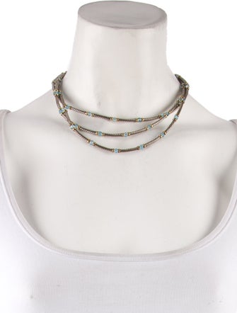 David Yurman Topaz Three Row Hampton Cable Necklace