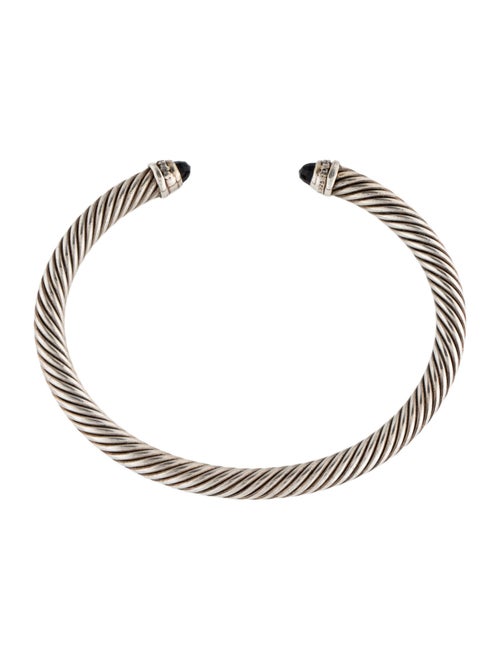David Yurman Onyx & Diamond Classic Cable Bracelet