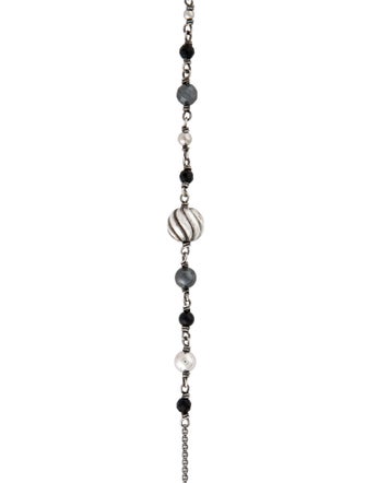 David Yurman Onyx & Hematine Elements Chain Necklace