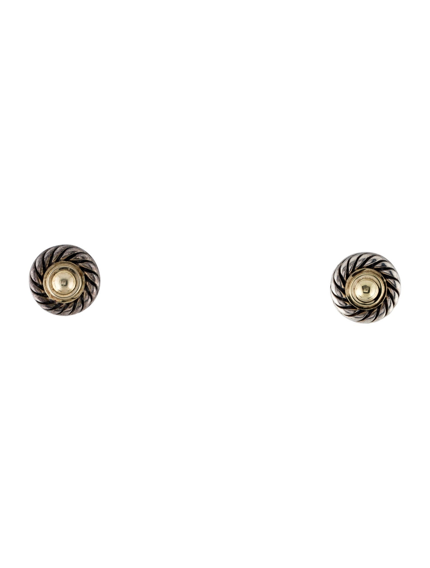 David Yurman Two-Tone Cookie Studs
