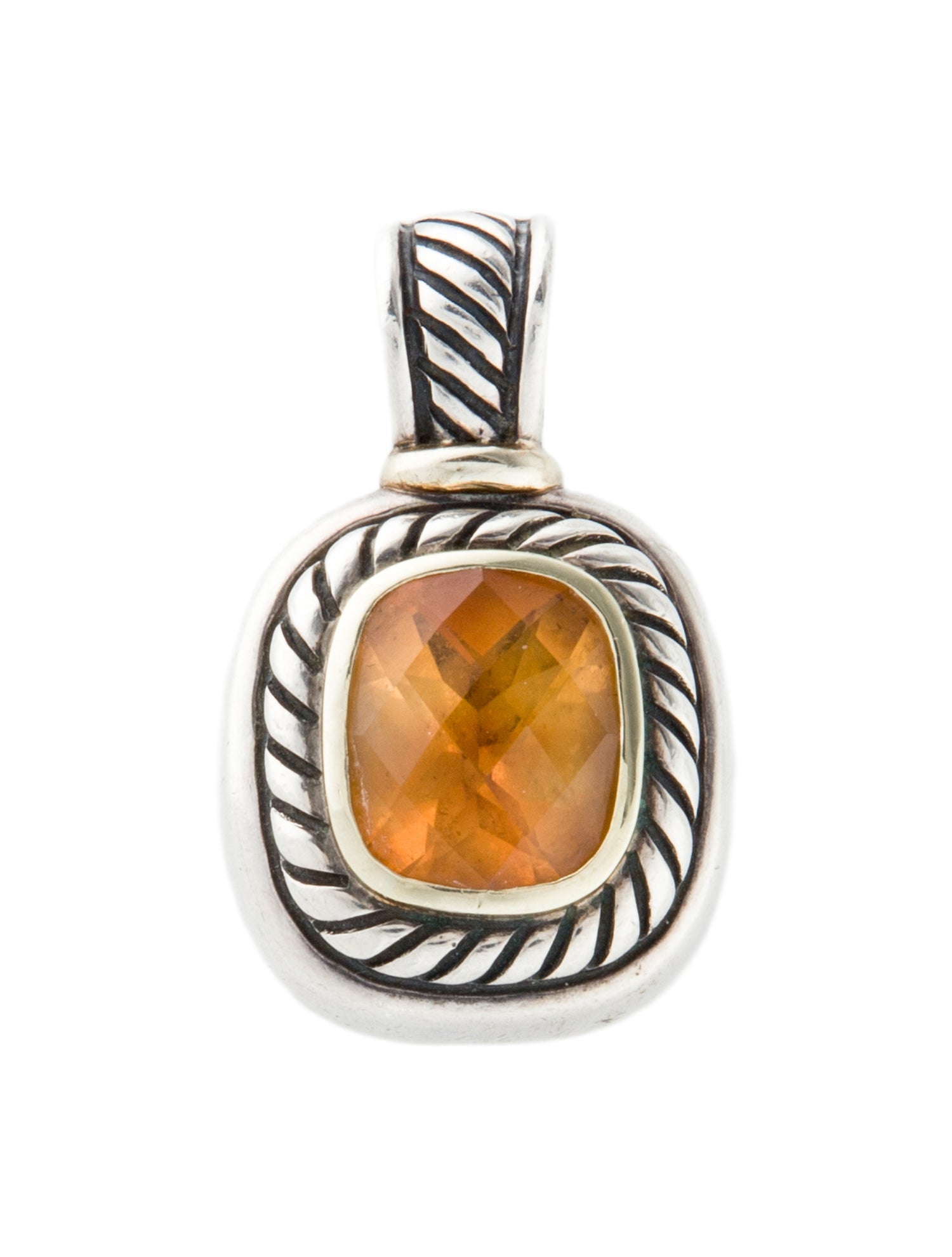 David Yurman Citrine Albion Enhancer Pendant