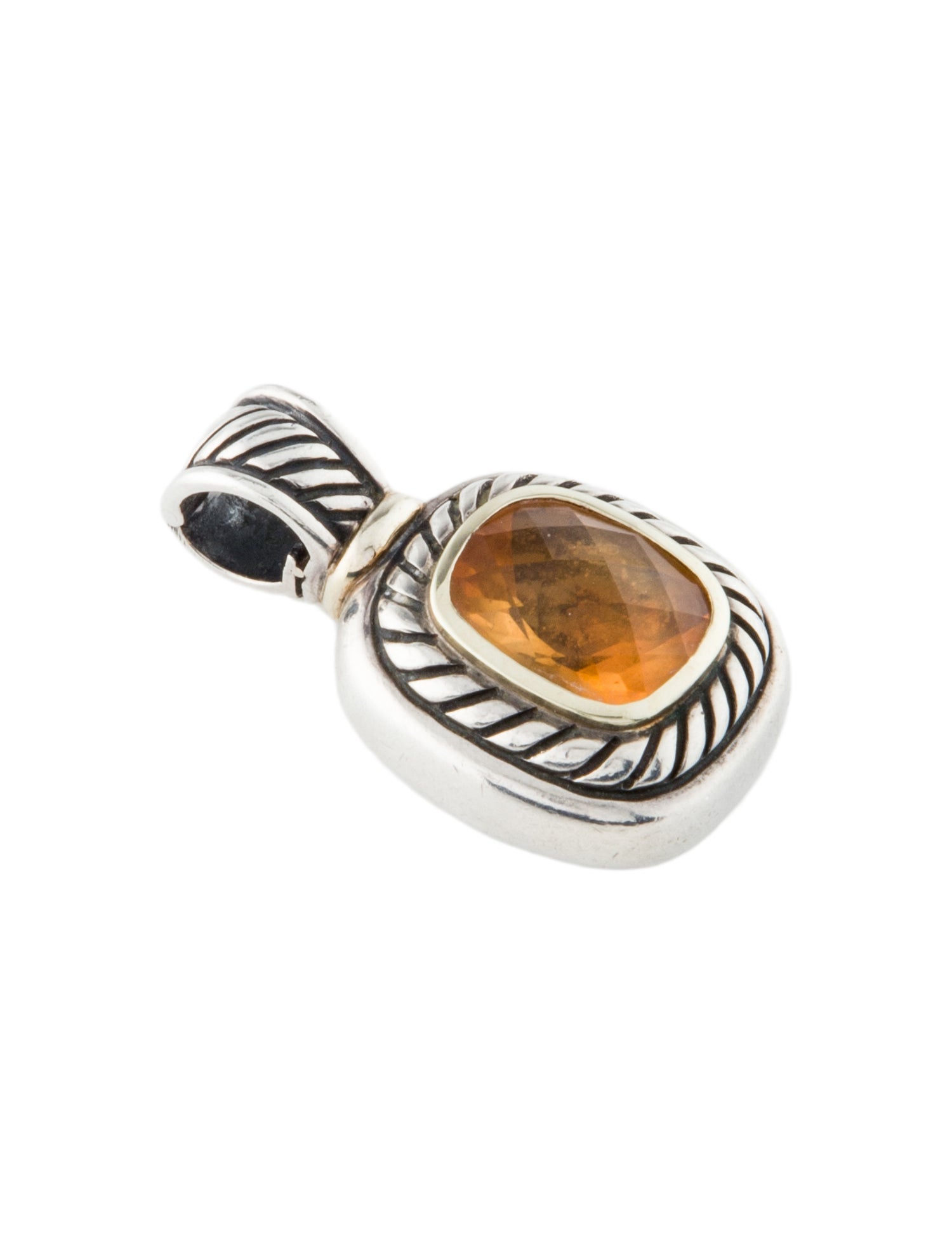 David Yurman Citrine Albion Enhancer Pendant