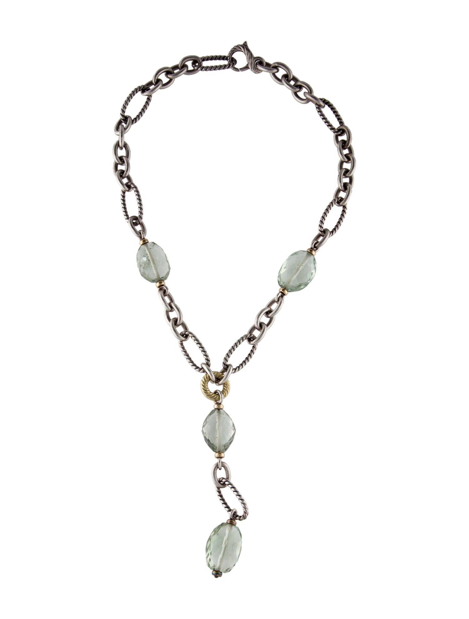David Yurman Prasiolite Lavalier Necklace