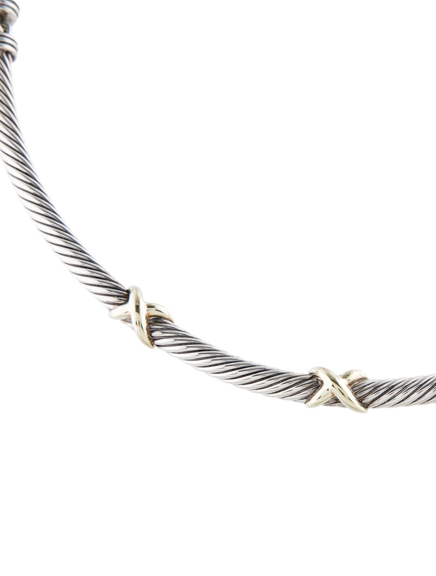 David Yurman Two-Tone X Collar Necklace