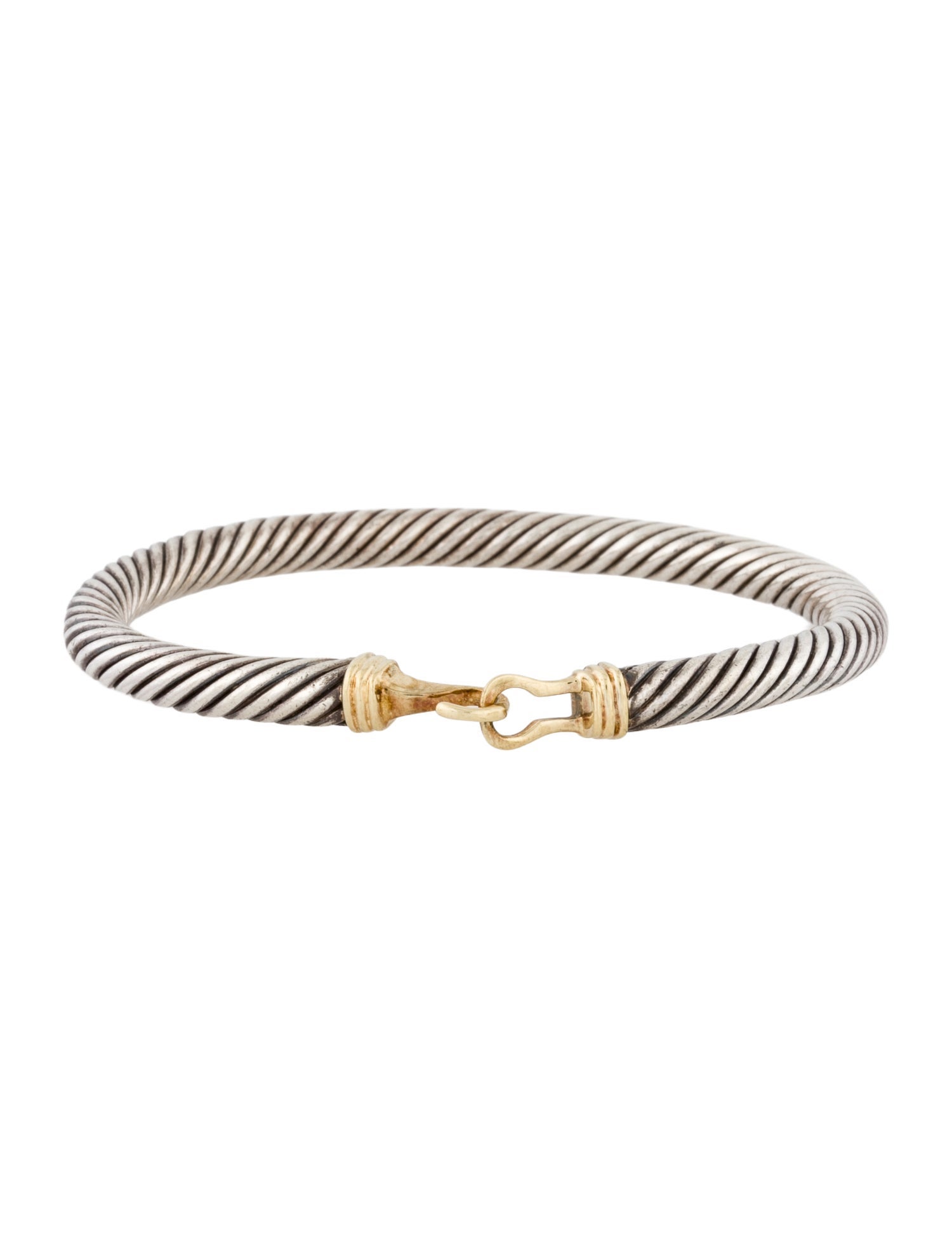 David Yurman Two-Tone Buckle Bangle Bracelet