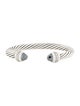 David Yurman Hematite & Diamond Cable Cuff