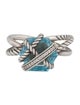 David Yurman Topaz & Diamond Cable Wrap Ring