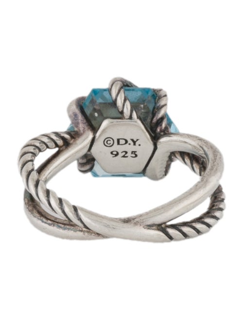 David Yurman Topaz & Diamond Cable Wrap Ring
