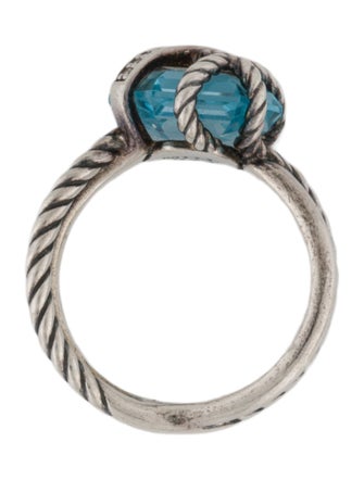 David Yurman Topaz & Diamond Cable Wrap Ring